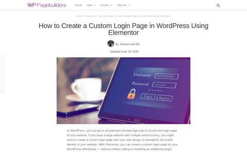 How to Create a Custom Login Page in WordPress Using ...