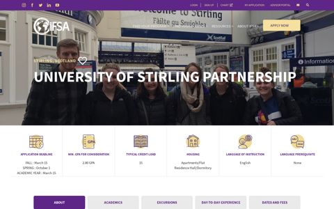 University of Stirling Partnership - IFSA - IFSA-Butler