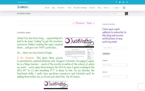 JustMaths Online -
