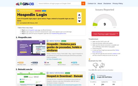 Hospedin Login - A database full of login pages from all over ...