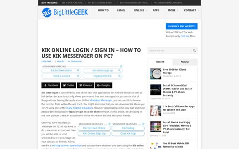 Kik Online Login / Sign In - How to Use Kik Messenger on PC?