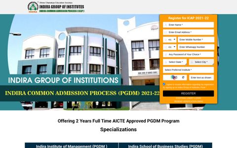 Online Application Form | Indira Group of Institutes, Pune