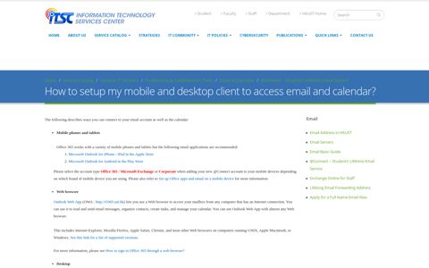 How to setup my mobile and desktop client to access email ...
