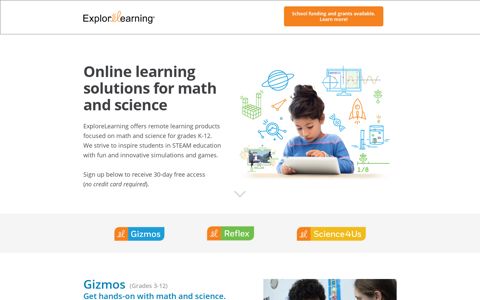 Online math and science solutions for distance ... - Gizmos