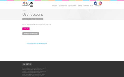 User account | ESN Bulgaria