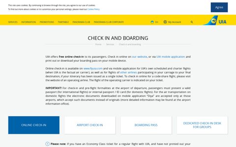 Check-in and boarding – UIA (Ukraine)