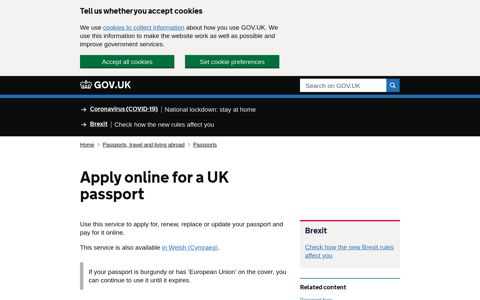 Apply online for a UK passport - GOV.UK