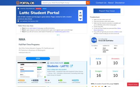 Lattc Student Portal