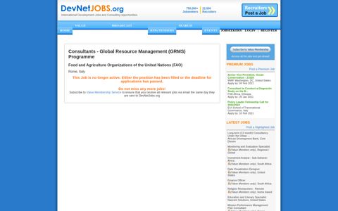 Global Resource Management (GRMS) - DevNetJobs.org