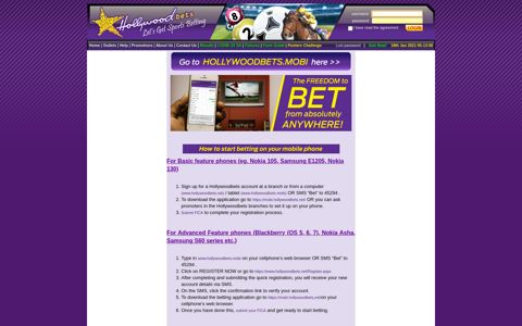 How to start betting on your mobile phone - Hollywoodbets