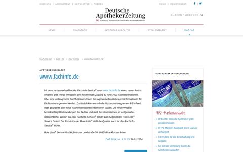 Neugestaltete Website: www.fachinfo.de - Deutsche ...