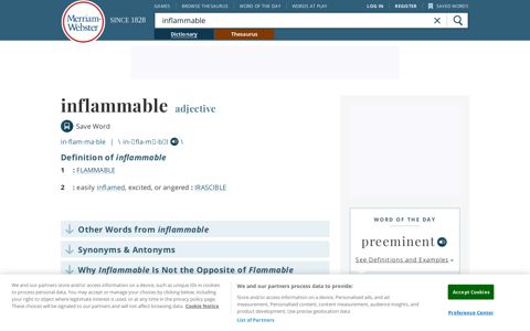 Inflammable | Definition of Inflammable by Merriam-Webster