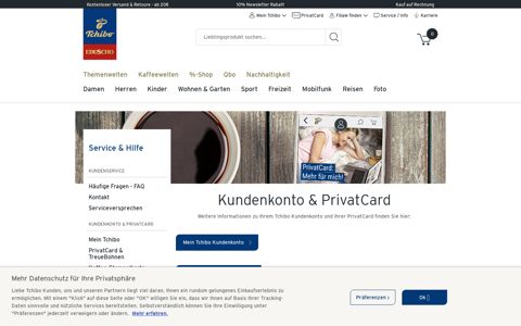 Kundenkonto & PrivatCard - Eduscho