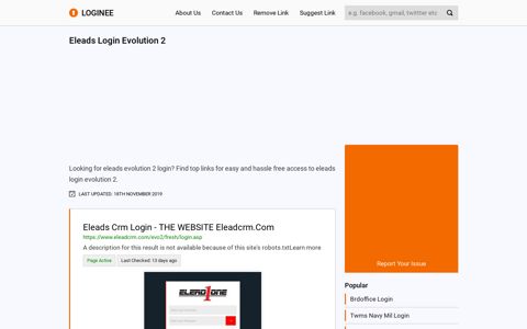 Eleads Login Evolution 2 - loginee.com logo loginee