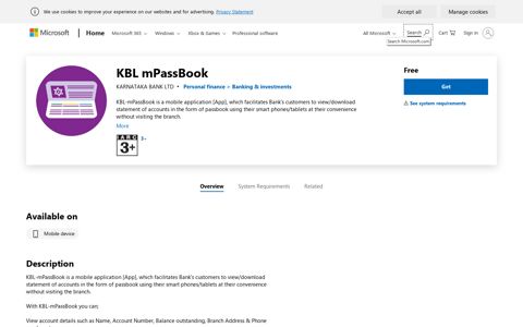 Get KBL mPassBook - Microsoft Store en-IN