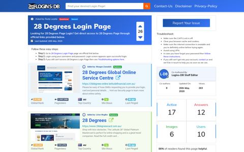 28 Degrees Login Page - Logins-DB