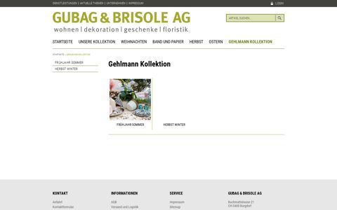 Gehlmann Kollektion - Gubag & Brisole AG