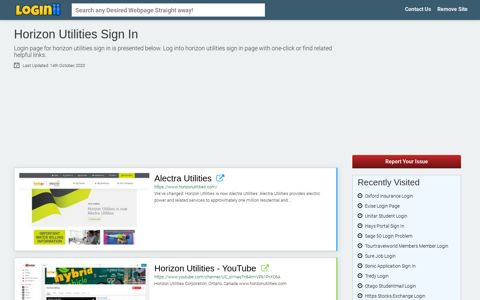 Horizon Utilities Sign In - Loginii.com