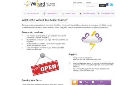 Wizard Test Maker - Make your exams online any time ...