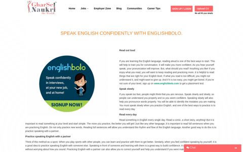 Speak English Confidently with EnglishBolo. | GharSeNaukri