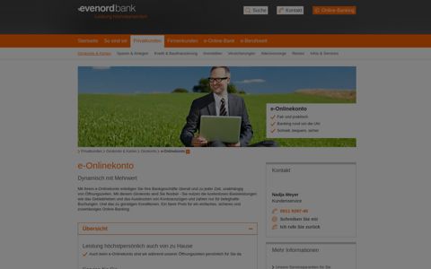 e-Onlinekonto - Evenord-Bank