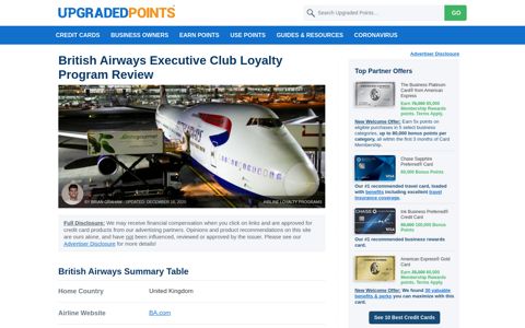 British Airways (BA) Executive Club Loyalty Program Review ...