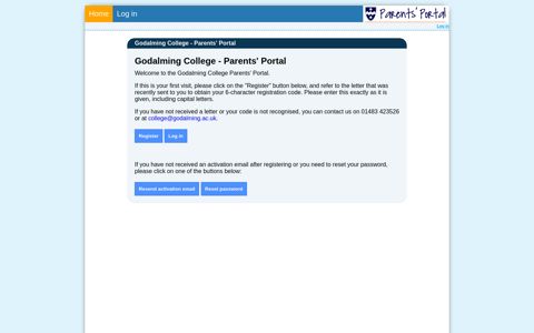 Godalming College - Parents' Portal