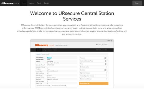 URsecure | Welcome to the URsecure Central Station Services