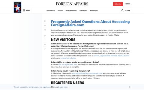 Frequently Asked Questions About Accessing ForeignAffairs ...