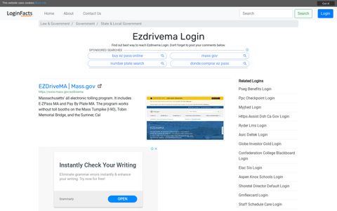 Ezdrivema Login - EZDriveMA | Mass.gov - LoginFacts