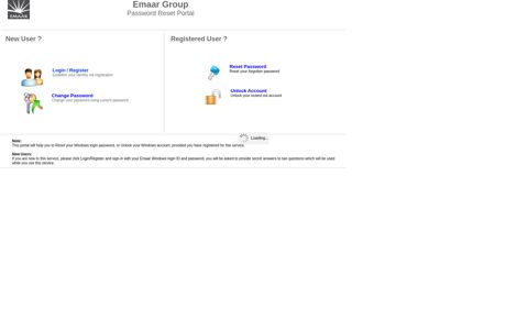 Emaar Group Password Reset Portal