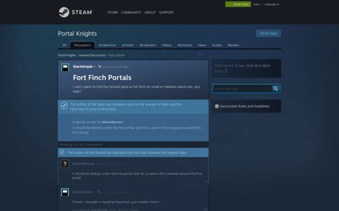 Fort Finch Portals :: Portal Knights General Discussions
