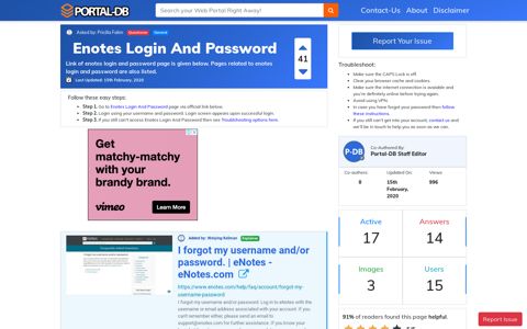 Enotes Login And Password