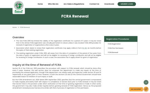 FCRA Renewal - FCRA for NGO's