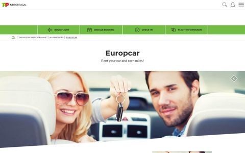 Europcar - Earn miles | TAP Air Portugal
