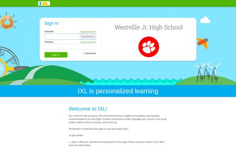 Westville Jr. High School - IXL