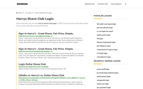 Harrys Shave Club Login ❤️ One Click Access - iLoveLogin