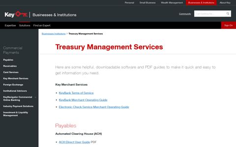 Treasury Management Services | Key - KeyBank