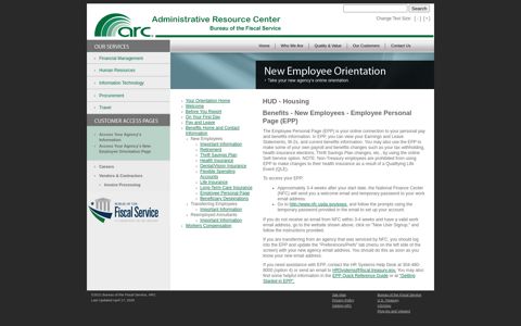 Benefits - New Employees - Employee Personal Page (EPP)