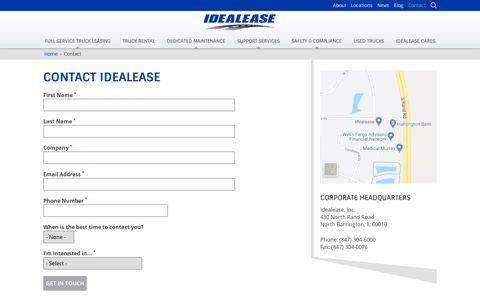 Contact Idealease | Idealease, Inc.