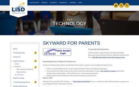 Skyward Family Access - Lewisville ISD