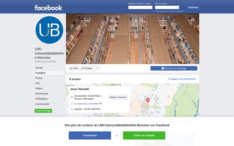 LMU Universitätsbibliothek München - About | Facebook