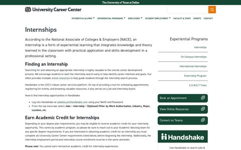Internships | University Career Center