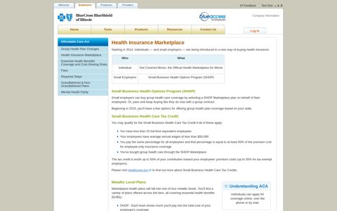 Health Insurance Marketplace - Blue Cross Blue Shield of Illinois