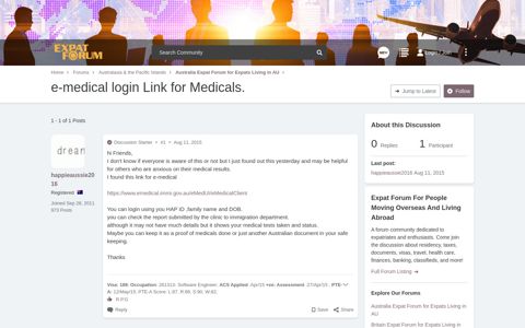 e-medical login Link for Medicals. | Expat Forum For People ...