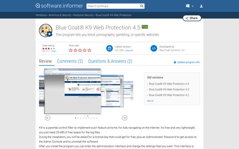Blue Coat® K9 Web Protection Download (k9filter.exe)