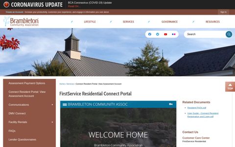 FirstService Residential Connect Portal | Brambleton ...