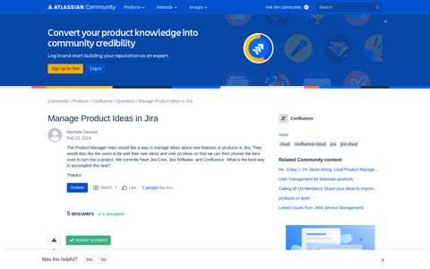 Solved: Manage Product Ideas in Jira - Atlassian Community