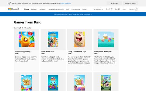 Games from King - Microsoft Store