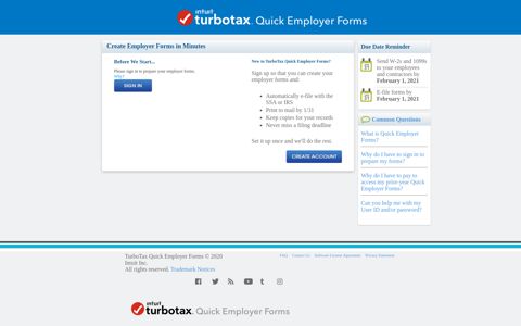 Quick Employer Forms | Sign In - Intuit